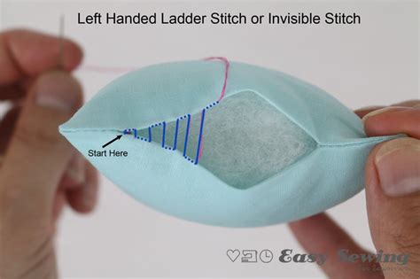 How To Do A Ladder Stitch Or Invisible Stitch Easy Sewing For Beginners