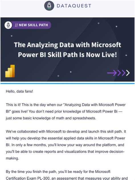 Dataquest The Analyzing Data With Microsoft Power Bi Skill Path Is Now