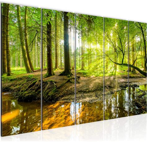 Bilder Wald Landschaft Wandbild 200 X 80 Cm Vlies Leinwand Bild XXL