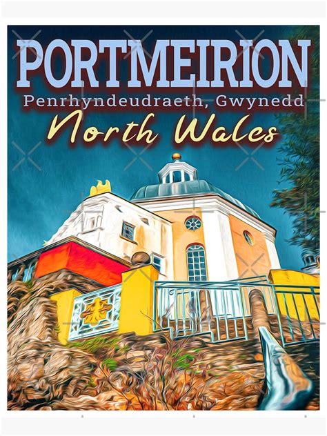 Portmeirion Village Penrhyndeudraeth Gwynedd North Wales Sticker By