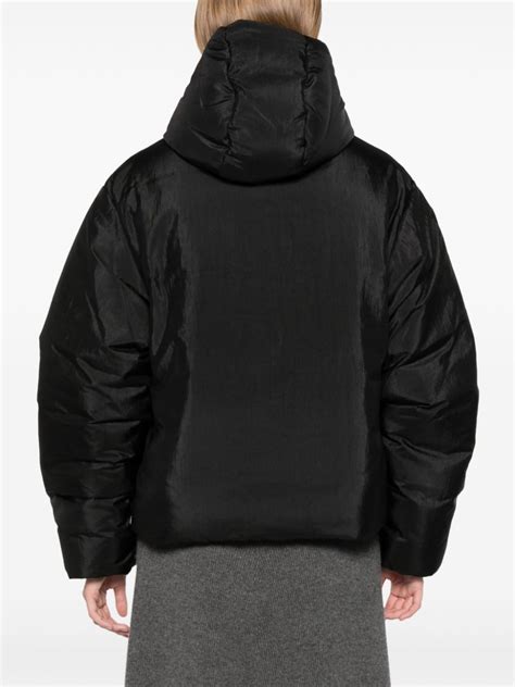 Jil Sander Hooded Puffer Jacket Black FARFETCH UK