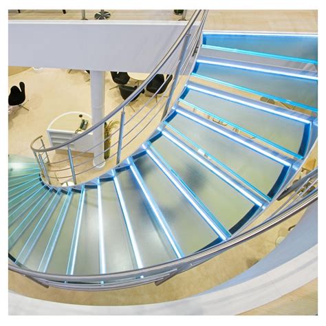 Prima Modern Double Steel Plates Stairs Curved Wooden Stringer