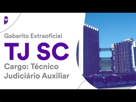 Gabarito Extraoficial Concurso Tj Sc T Cnico