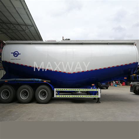 Axle Pneumatic Dry Bulk Cement Powder Carrier Silo Tank Trailer