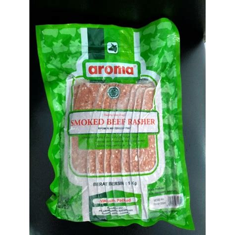 Jual Aroma Smoked Beef Rasher 1 Kg Shopee Indonesia