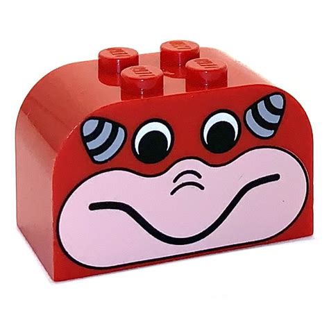 Lego Slope Brick X X Curved With Face With Horns Brick