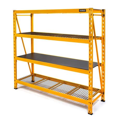 DEWALT Yellow 4 Tier Steel Garage Storage Shelving Unit 77 In W X 72