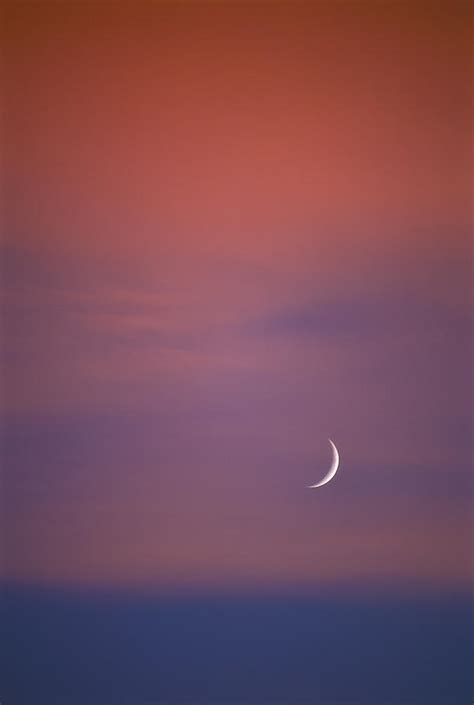 Crescent Moon at Sunset Photograph by Mark Dornblaser