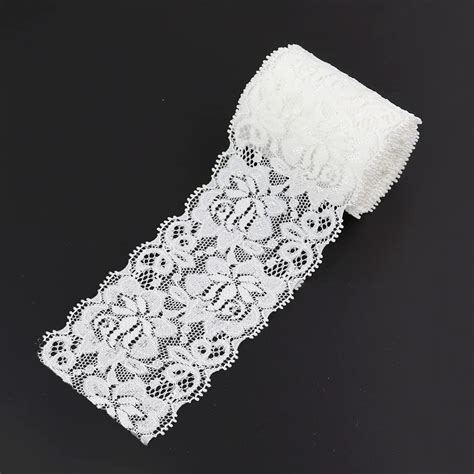 Amazon Lace Realm Inch Wide White Stretch Floral Pattern Lace