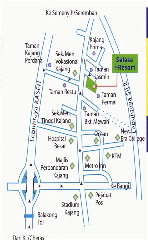 Kajang, City map, Street map, direction map, location map, road map