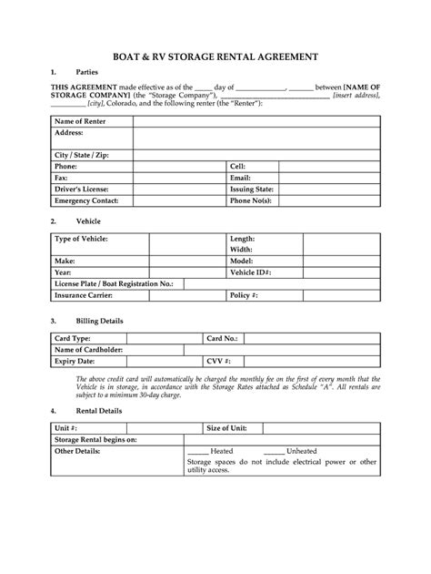 Rv Rental Agreement Template