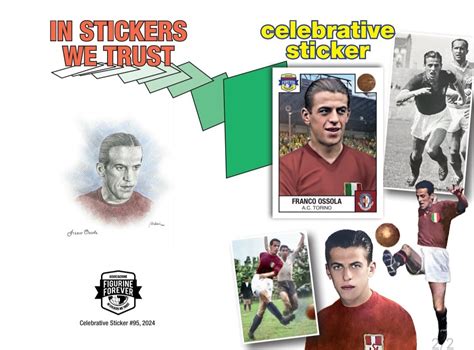 Celebrative Sticker 95 Il Grande Torino Franco Ossola Figurine