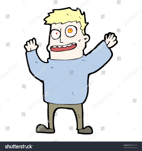 Crazy Man Cartoon Stock Vector 80001355 Shutterstock