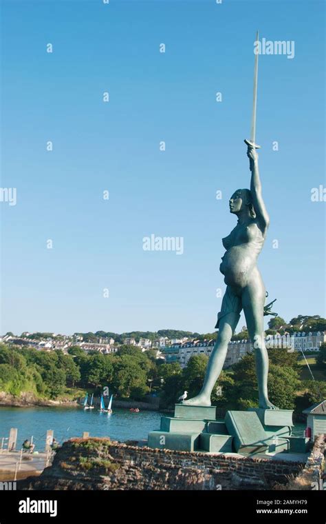 Verity Statue by Damien Hirst at Ilfracombe Harbour North Devon UK Stock Photo - Alamy