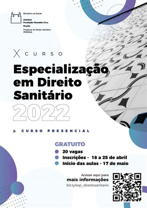 Lançado novo edital de Especialização em Direito Sanitário