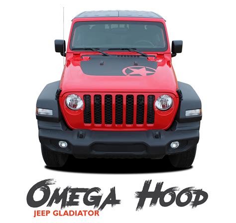 Jeep Gladiator Hood Star Decals Jeep Gladiator Hood Star Stripes Legend Hood