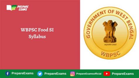 Wbpsc Food Si Syllabus 2024 And Exam Pattern Pdf Download Prepareexams