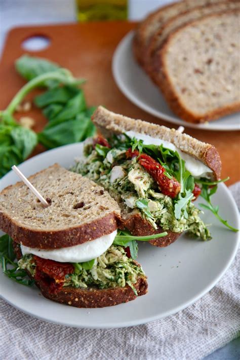 Chicken Pesto And Sun Dried Tomato Sandwich The Tasty Balance