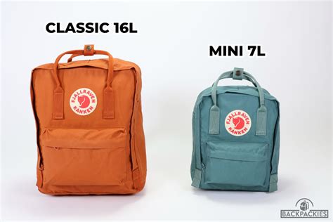 Fjallraven Kanken Classic Vs Mini Whats The Difference Backpackies