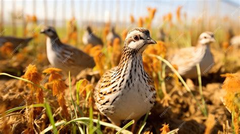 Premium AI Image | Quail Farming and Agriculture