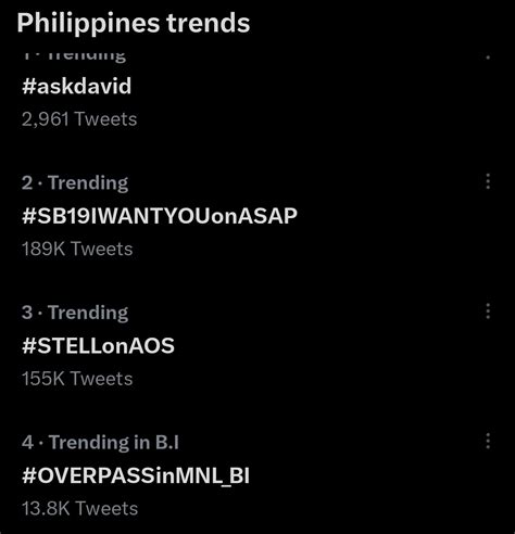 Charisma B I Philippines On Twitter Ph Trends Overpassinmnl