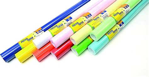 Scola Wipe Off Poster Paper Rolls Rolls Assorted Colours Mm X