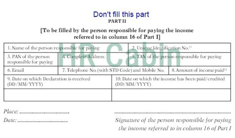 Sample Filled Form 15g And 15h For Pf Withdrawal In 2021