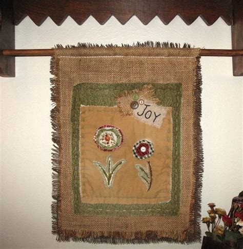 Items Similar To Primitive Burlap Wall Hanging On Etsy Burlap Wall