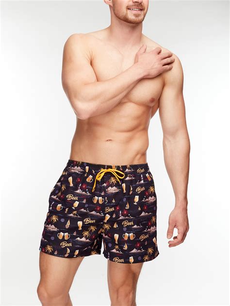 Mens Swim Shorts Beach Beer Dedoles