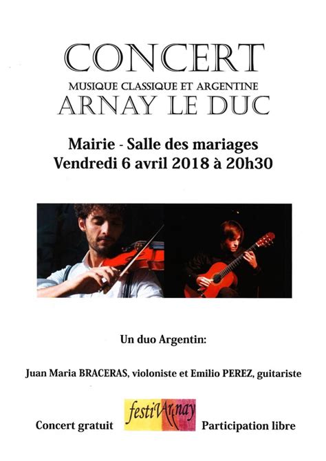 Mairie d Arnay le Duc Concert de musique classique à Arnay le Duc