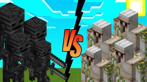 Iron Golem Vs Wither Skeleton Minecraft Youtubevideo YouTube