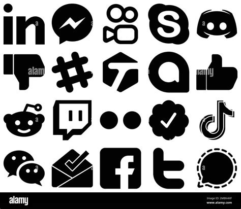 20 Minimalist Black Glyph Social Media Icons such as like. tagged ...