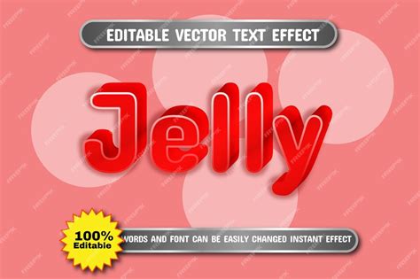 Premium Vector Vector Text Effect Editable Jelly