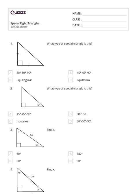 50 Triangles Worksheets On Quizizz Free Printable