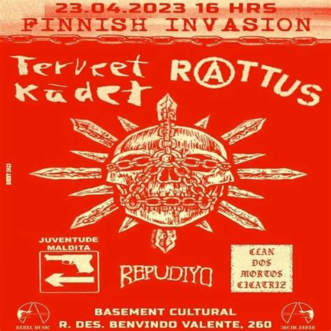 Terveet Kädet e Rattus encontro explosivo entre os papas do Hardcore Punk finlandês agita o