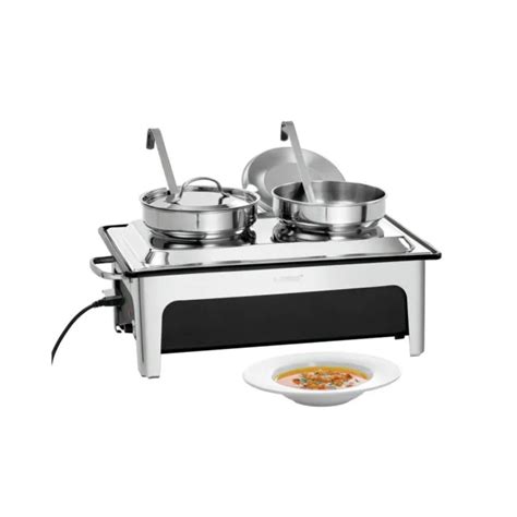 SOUPIÈRE INOX ÉLECTRIQUE 2 x 4 Litres professionnelle argenté 2200 W