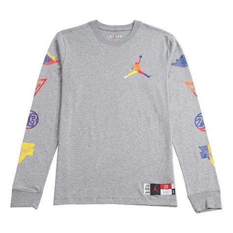 Air Jordan Basketball Colorful Logo Athleisure Casual Sports Long Slee ...