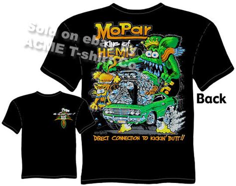 Hemi Rat Fink Shirt Mopar King Dodge Ed Big Daddy Roth T Shirt Sz M L