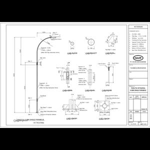 Jual Tiang Lampu PJU 9 Meter Lengan Tunggal Parabola Tiang Lampu Jalan