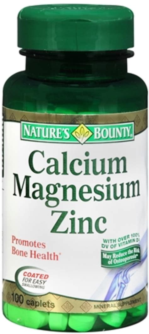 Natures Bounty Calcium Magnesium Zinc With Vitamin D3 100 Ea