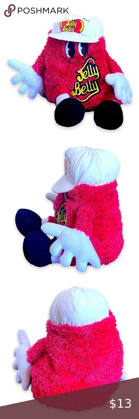 Mr. Jelly Belly Red Jelly Bean Mascot Plush 11” Chenille Bean Bag Plush ...