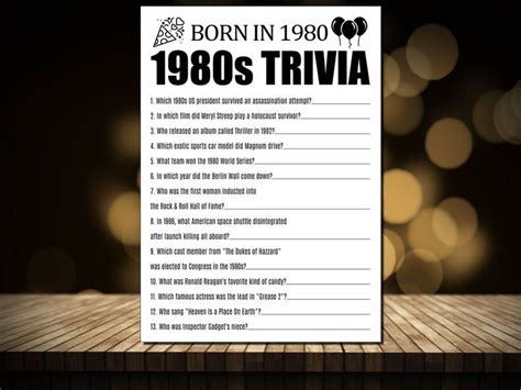 40th Birthday Party Games 40th Trivia Games 40th Birthday | Etsy ...