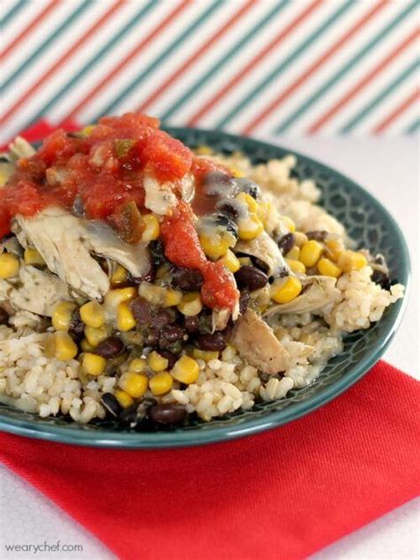 5 Ingredient Southwest Chicken Rice Bowls The Weary Chef