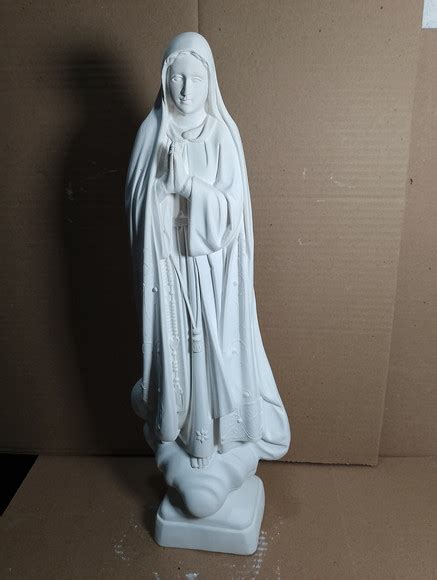 Nossa Senhora de Fátima Imagem de N Sra Fatima em Gesso Cru