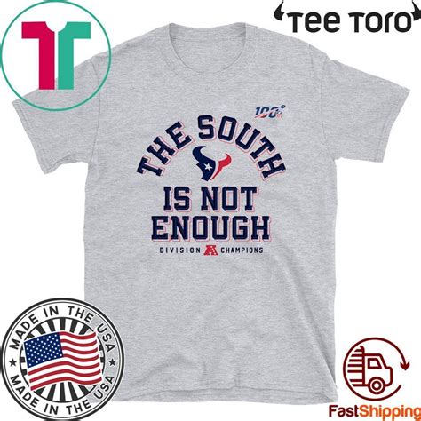 Texans Division Champions The South Is Not Enough 2020 T-Shirt ...