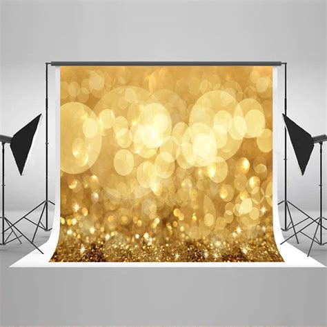 ABPHOTO Polyester 7x5ft Photography Backdrops Golden Yellow Circle