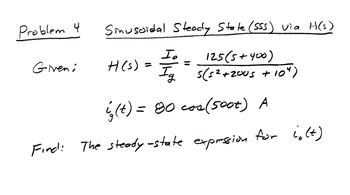 Answered Problem Sinusoidal Steady State Sss Bartleby