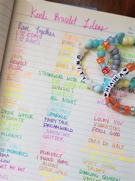 200 Unique Kandi Bracelet Phrase Ideas For Raves And Festivals