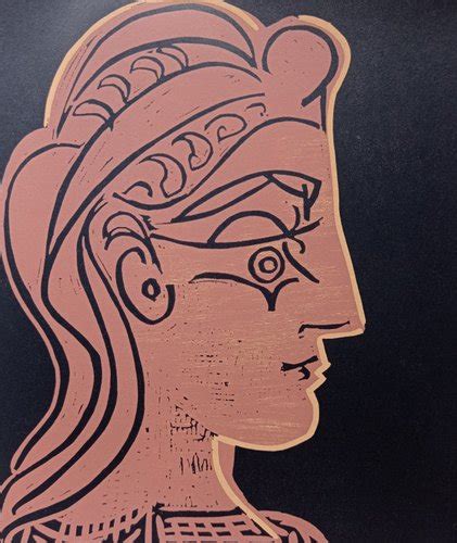 Pablo Picasso Female Head Original Linocut 1962 For Sale At Pamono