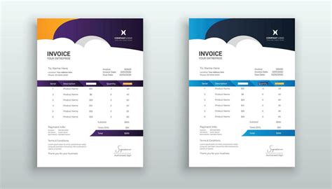 Professional Creative Invoice Template Design For Your Business